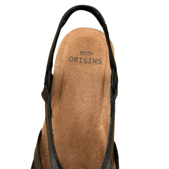 Earth Women’s Berri Closed Toe Sling Back Sandal Sz 8 Black Slip-on Arch support - Picture 9 of 13